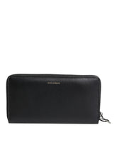 Dolce & Gabbana Black Blue Exotic Leather Embossed Continental Wallet -   -  Dolce & Gabbana.